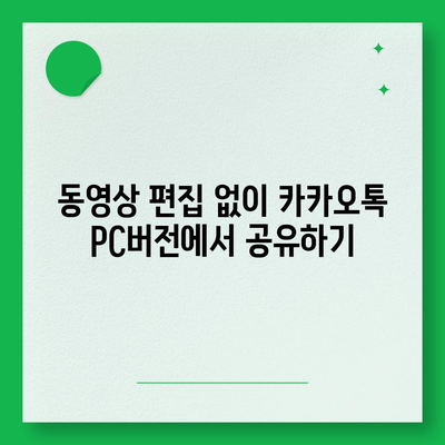 카카오톡 pc버전 동영상