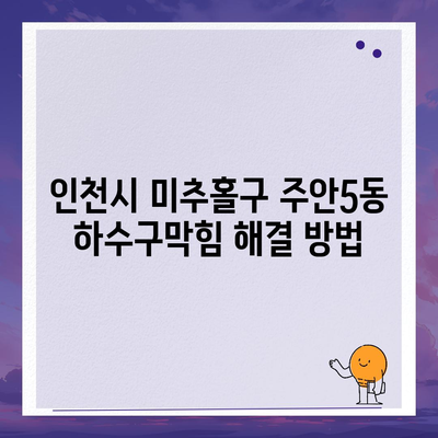 인천시 미추홀구 주안5동 하수구막힘 | 가격 | 비용 | 기름제거 | 싱크대 | 변기 | 세면대 | 역류 | 냄새차단 | 2024 후기