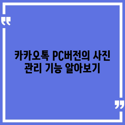 카카오톡 pc버전 사진