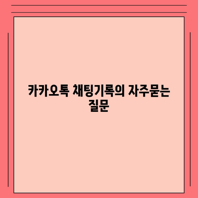 카카오톡 채팅기록