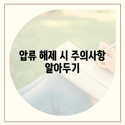 카카오뱅크 통장 압류 해제 꿀팁