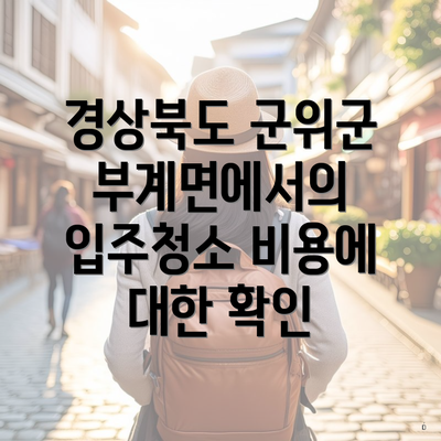 경상북도 군위군 부계면에서의 입주청소 비용에 대한 확인