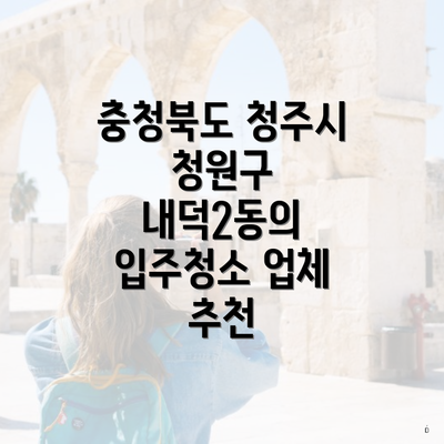 충청북도 청주시 청원구 내덕2동의 입주청소 업체 추천