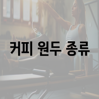 커피 원두 종류