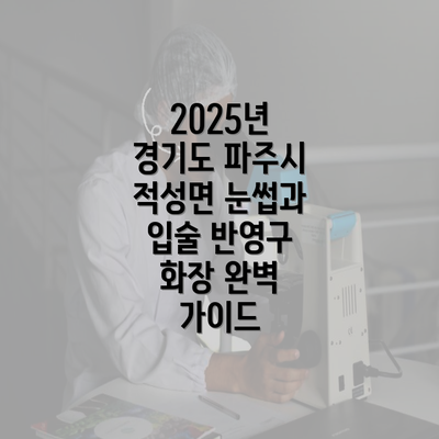 2025년 경기도 파주시 적성면 눈썹과 입술 반영구 화장 완벽 가이드