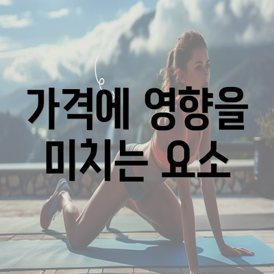 가격에 영향을 미치는 요소