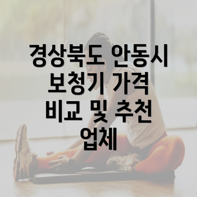 경상북도 안동시 보청기 가격 비교 및 추천 업체