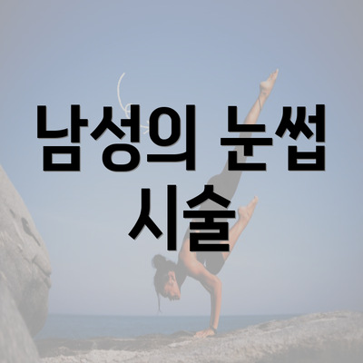 남성의 눈썹 시술