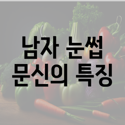 남자 눈썹 문신의 특징