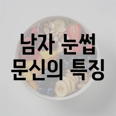 남자 눈썹 문신의 특징