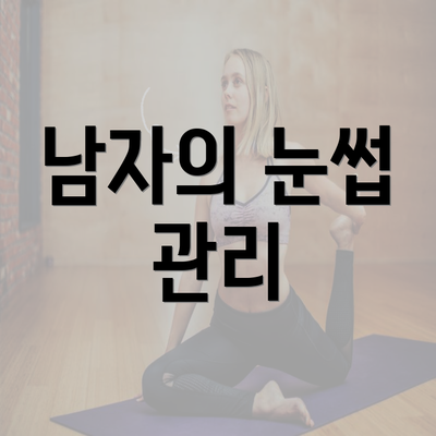 남자의 눈썹 관리