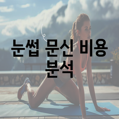 눈썹 문신 비용 분석