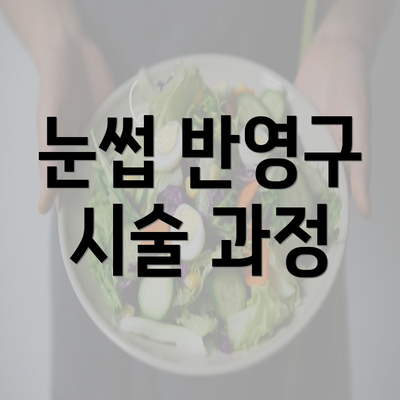 눈썹 반영구 시술 과정