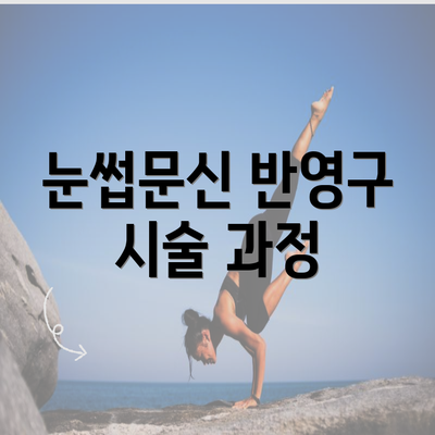 눈썹문신 반영구 시술 과정