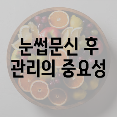 눈썹문신 후 관리의 중요성