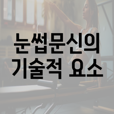 눈썹문신의 기술적 요소