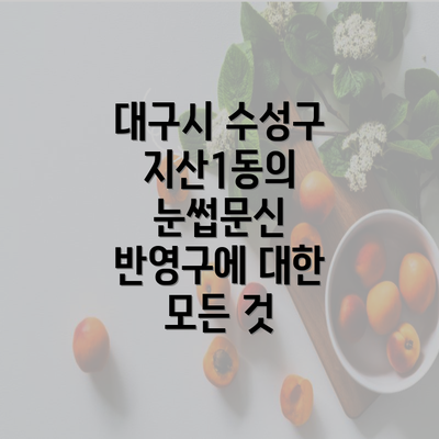 대구시 수성구 지산1동의 눈썹문신 반영구에 대한 모든 것