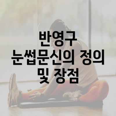 반영구 눈썹문신의 정의 및 장점