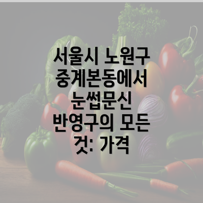 서울시 노원구 중계본동에서 눈썹문신 반영구의 모든 것: 가격