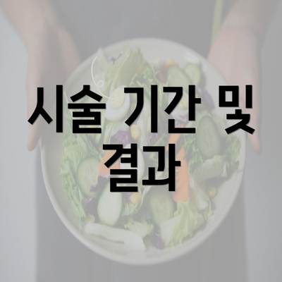 시술 기간 및 결과