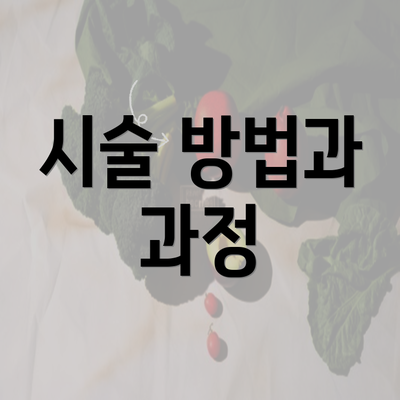 시술 방법과 과정