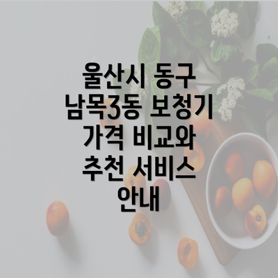 울산시 동구 남목3동 보청기 가격 비교와 추천 서비스 안내