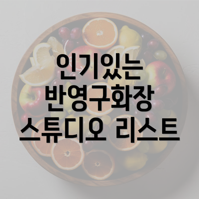 인기있는 반영구화장 스튜디오 리스트