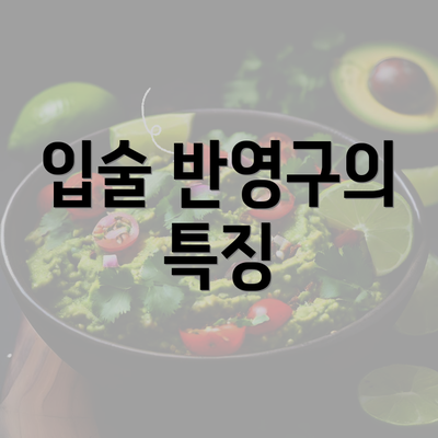 입술 반영구의 특징