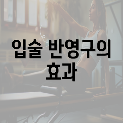 입술 반영구의 효과