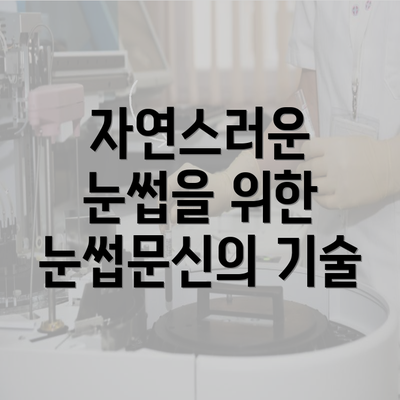 자연스러운 눈썹을 위한 눈썹문신의 기술