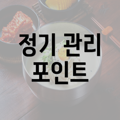 정기 관리 포인트