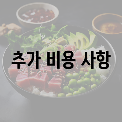 추가 비용 사항