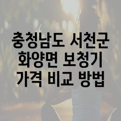 충청남도 서천군 화양면 보청기 가격 비교 방법