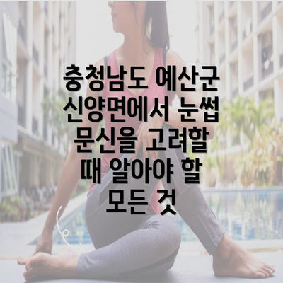 충청남도 예산군 신양면에서 눈썹 문신 절차와 관리법