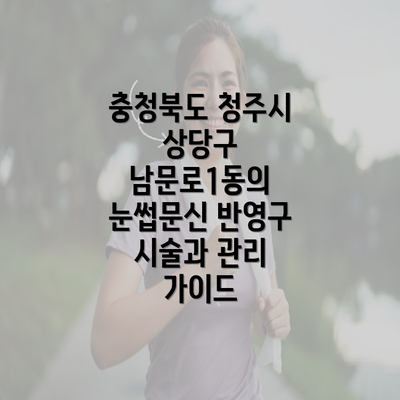 충청북도 청주시 상당구 남문로1동의 눈썹문신 반영구 시술과 관리 가이드