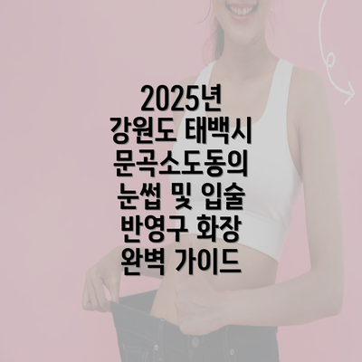 2025년 강원도 태백시 문곡소도동의 눈썹 및 입술 반영구 화장 완벽 가이드