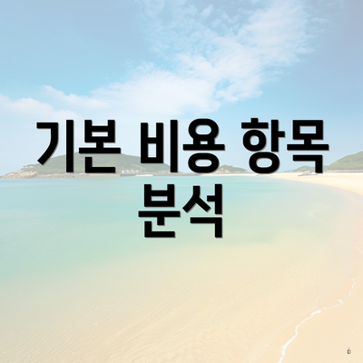 기본 비용 항목 분석