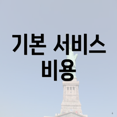 기본 서비스 비용