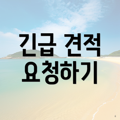 긴급 견적 요청하기