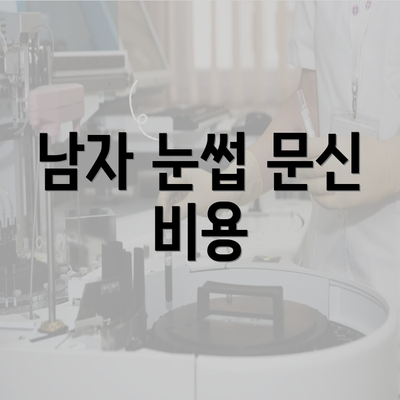 남자 눈썹 문신 비용