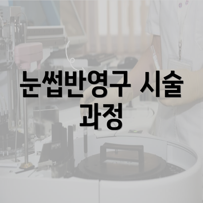 눈썹반영구 시술 과정