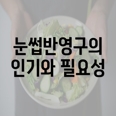 눈썹반영구의 인기와 필요성