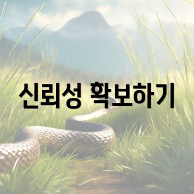 신뢰성 확보하기