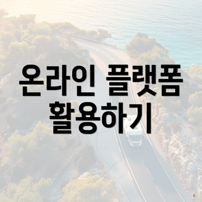 온라인 플랫폼 활용하기