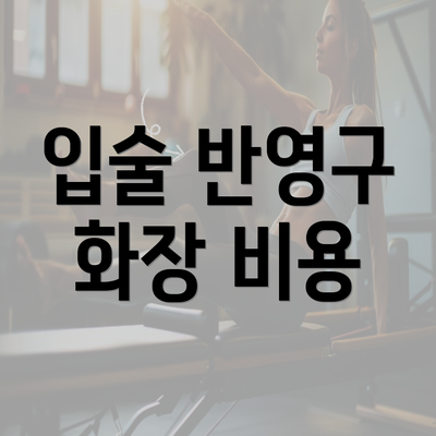 입술 반영구 화장 비용