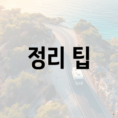 정리 팁