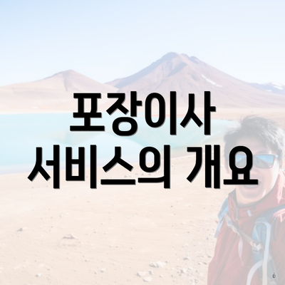 포장이사 서비스의 개요