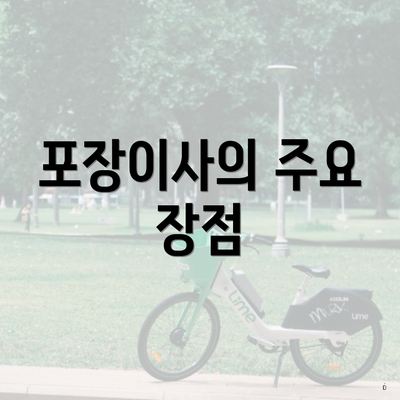 포장이사의 주요 장점