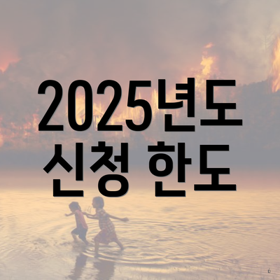 2025년도 신청 한도