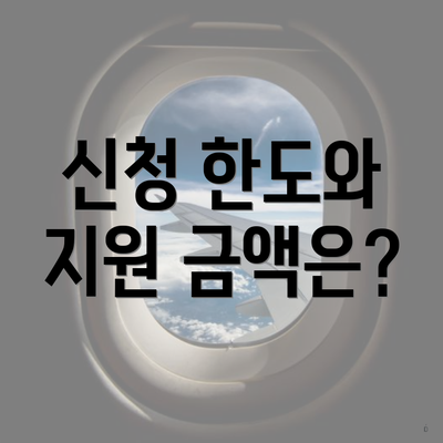신청 한도와 지원 금액은?